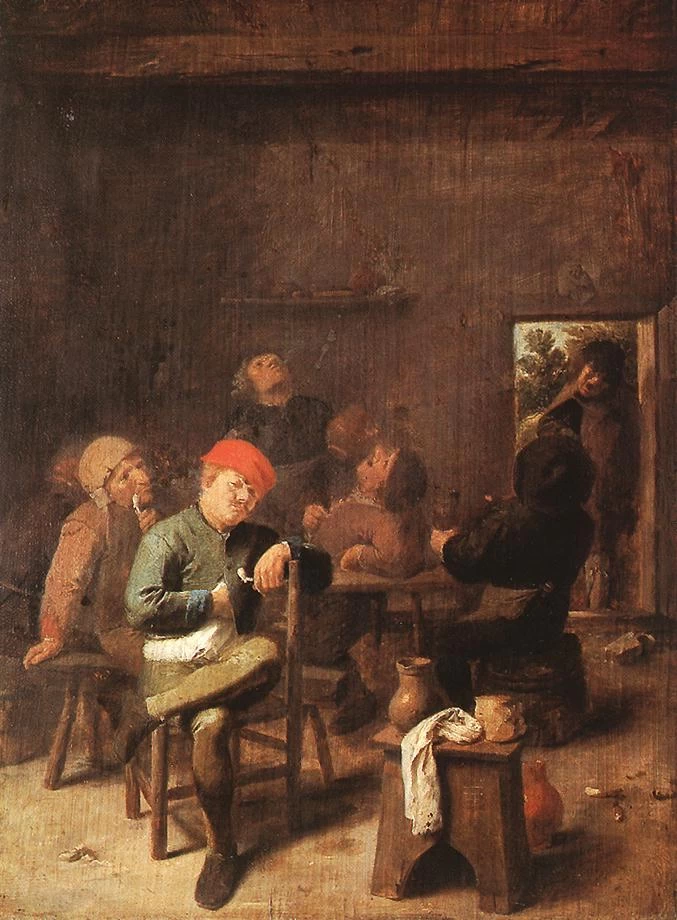 Contadini che fumano e bevono - Alte Pinakothek, Monaco di Baviera 1